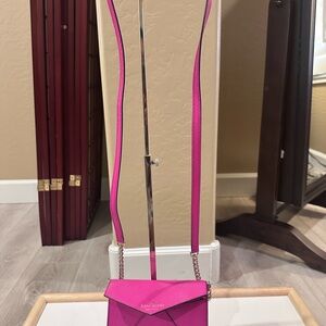 kate spade Hot Pink Crossbody Envelope Bag with Chain Strap